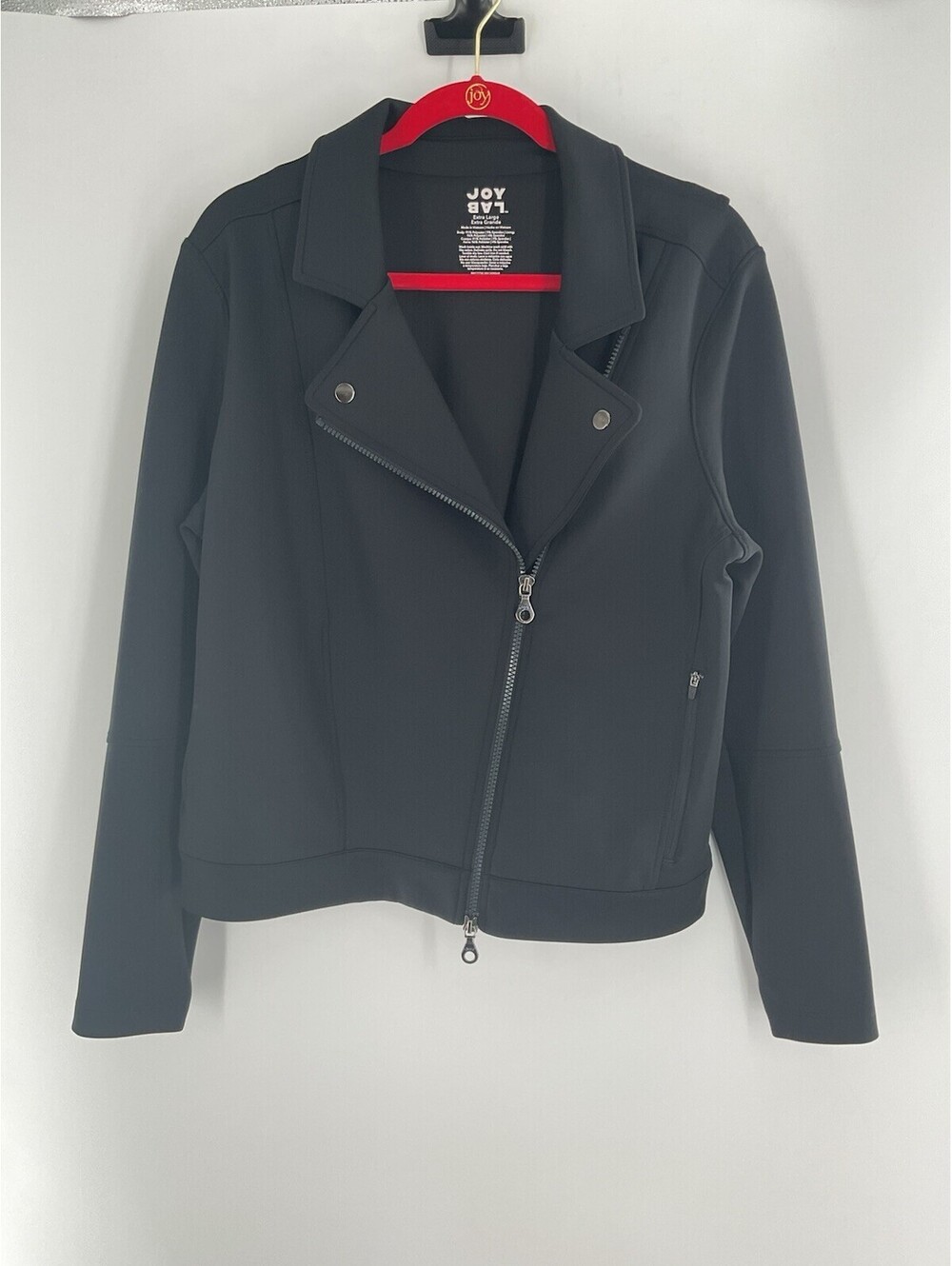 Joy Lab Women’s Extra Large Black Long Sleeve Biker Style Jacket C2